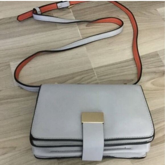Zara Handbags - Zara pale  blue crossbody bag two-toned strap